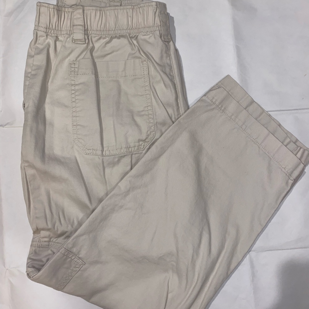 LOFT Light Beige Cropped Ankle Pants